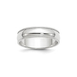 10k White Gold Milgrain, Domed wedding band ring