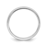 10k White Gold Milgrain, Domed wedding band ring alternate angle