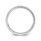 10k White Gold Milgrain, Domed wedding band ring alternate angle