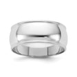 10k White Gold Milgrain, Domed wedding band ring