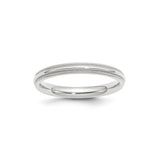 10k White Gold Milgrain, Comfort Fit wedding band ring