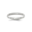 14k White Gold Milgrain, Comfort Fit wedding band ring