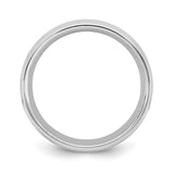 14k White Gold Milgrain, Comfort Fit wedding band ring alternate angle