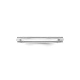 14k White Gold Milgrain, Lightweight wedding band ring alternate angle
