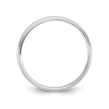 14k White Gold Milgrain, Lightweight wedding band ring alternate angle