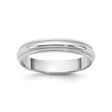 10k White Gold Milgrain, Lightweight wedding band ring