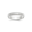 10k White Gold Milgrain, Lightweight wedding band ring