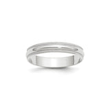 14k White Gold Milgrain, Lightweight wedding band ring