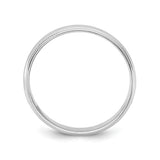 10k White Gold Milgrain, Lightweight wedding band ring alternate angle