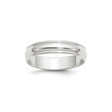 10k White Gold Milgrain, Lightweight wedding band ring