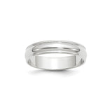 14k White Gold Milgrain, Lightweight wedding band ring