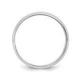 14k White Gold Milgrain, Lightweight wedding band ring alternate angle