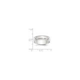 10k White Gold Milgrain, Lightweight wedding band ring shown for scale