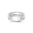 10k White Gold Milgrain, Lightweight wedding band ring