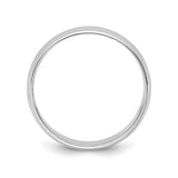 14k White Gold Milgrain, Lightweight wedding band ring alternate angle