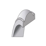 10k White Gold Milgrain, Lightweight wedding band ring detail view