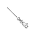 14K White Gold 0.6 mm Polished Chain Bracelet, Solid