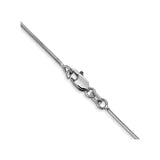 14K White Gold 0.8 mm Polished Chain Necklace, Solid alternate angle