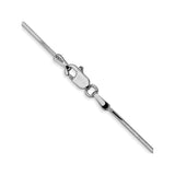 14K White Gold 0.9 mm Polished Chain Necklace, Solid alternate angle