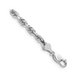 14K White Gold 5 mm Rope Chain Bracelet, Polished