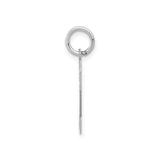 14k White Gold Number Two Pendant Charm, Bold Block Design, Unisex Jewelry