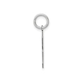 14k White Gold Number 8 Pendant Charm, Satin Finish, Numerology Symbol for Balance and Success