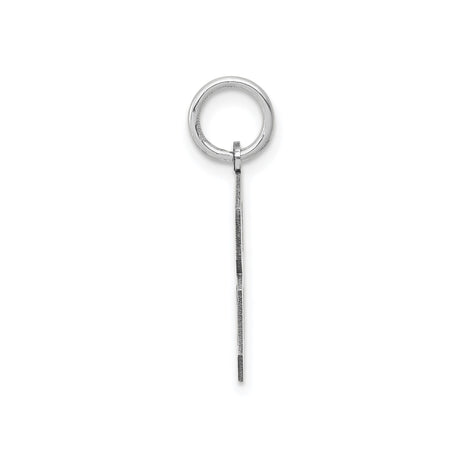 14k White Gold Number 8 Pendant Charm, Satin Finish, Numerology Symbol for Balance and Success