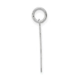 14k White Gold Number 13 Pendant, Bold Block Sports Charm, Lucky Thirteen Jewelry for Men and Unisex