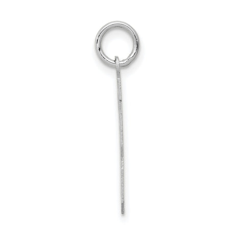 14k White Gold Number 13 Pendant, Bold Block Sports Charm, Lucky Thirteen Jewelry for Men and Unisex