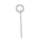 14k White Gold Number 22 Pendant, Bold Jersey Style Sports Charm for Men or Women