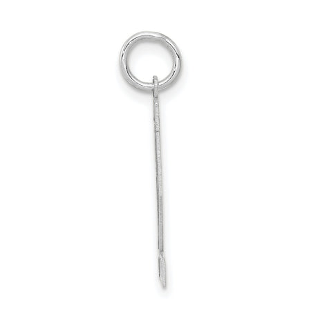 14k White Gold Number 22 Pendant, Bold Jersey Style Sports Charm for Men or Women