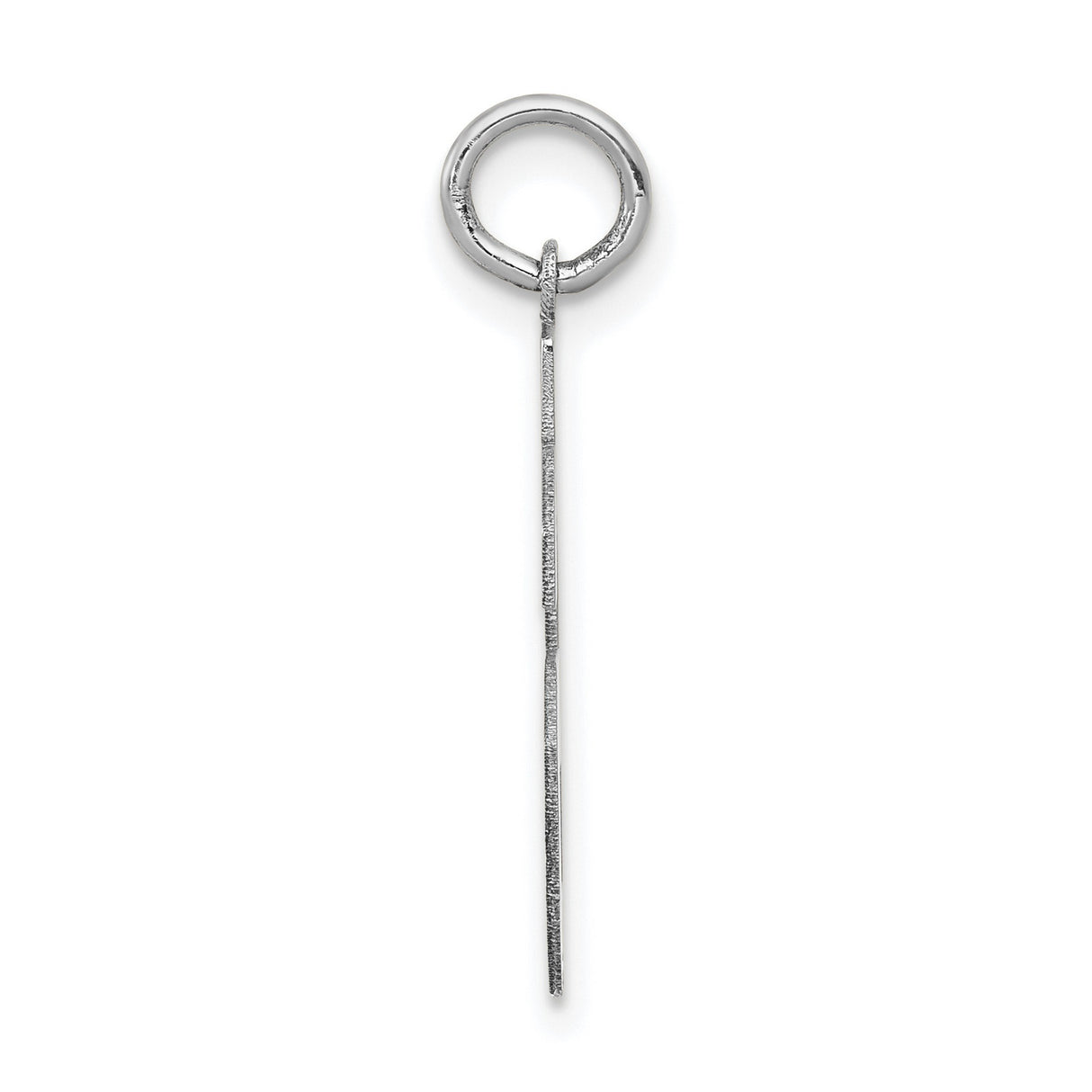 Medium Satin Number 56 Charm Pendant in Real 14k White Gold