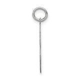 Medium Satin Number 56 Charm Pendant in Real 14k White Gold