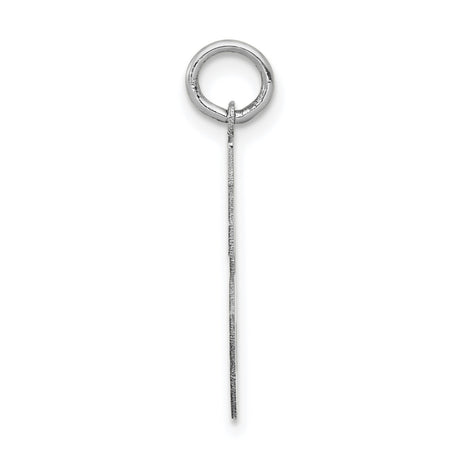 Medium Satin Number 56 Charm Pendant in Real 14k White Gold