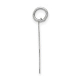 Medium Satin Number 63 Charm Pendant in Real 14k White Gold