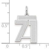 14k White Gold Chi Rho Pendant, Ancient Christian Symbol Religious Charm