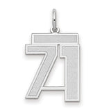 14k White Gold Chi Rho Pendant, Ancient Christian Symbol Religious Charm