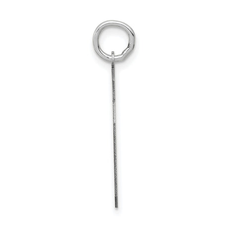 14k White Gold Number 80 Pendant, Block Numeral Sports Charm for Men and Women