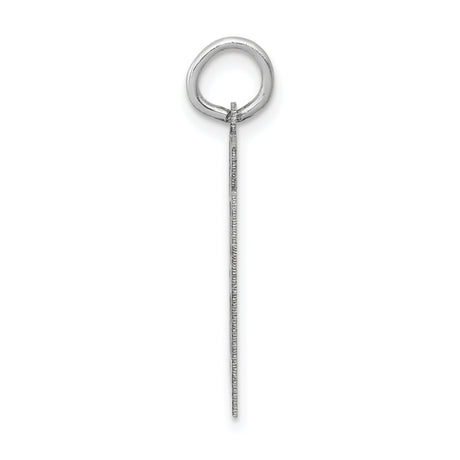 Medium Satin Number 81 Charm Pendant in Real 14k White Gold