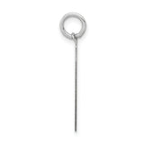 Medium Satin Number 91 Charm Pendant in Real 14k White Gold