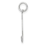 Medium Satin Number 94 Charm Pendant in Real 14k White Gold