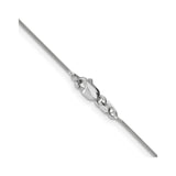 14K White Gold 0.8 mm Polished Chain Necklace, Solid alternate angle