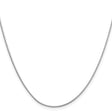14K White Gold 0.9 mm Polished Chain Necklace, Solid