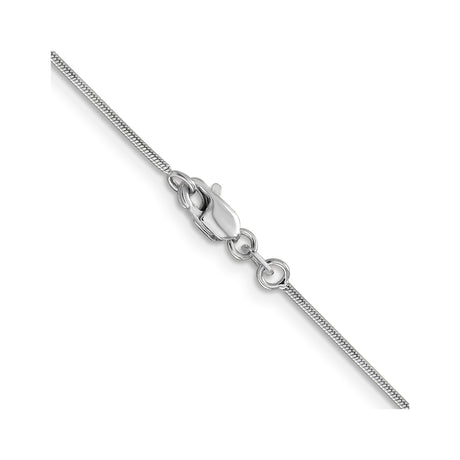 14K White Gold 0.9 mm Polished Chain Bracelet, Solid alternate angle