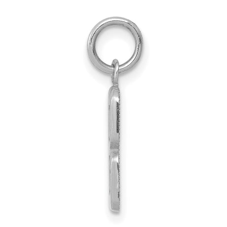 14k White Gold Number 8 Pendant Charm, Block Style Symbol of Infinity and Balance
