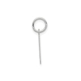 14k White Gold Number 9 Pendant Charm, Bold Block Design, Polished Finish, Unisex