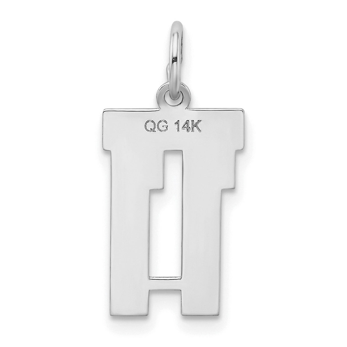 14k White Gold Chai Pendant, Minimalist Jewish Faith Charm for Women or Unisex Wear