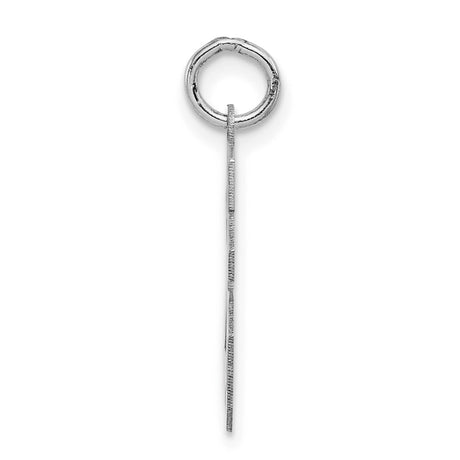 14k White Gold Number 26 Pendant, Bold Block Font Athletic Charm for Men and Women
