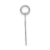 14k White Gold Number 28 Pendant, Bold Jersey Style Athletic Charm for Men or Unisex Wear