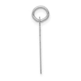 Small Satin Number 39 Charm Pendant in Real 14k White Gold